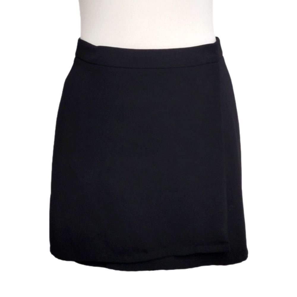 F21 Wrap Around Black High Waist Mini Skirt Size Medium